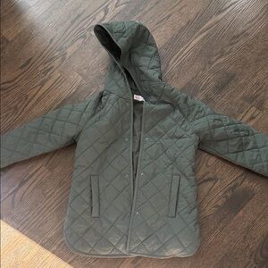 Wonder Nation Quilted Olive Kids Puffer Jacket